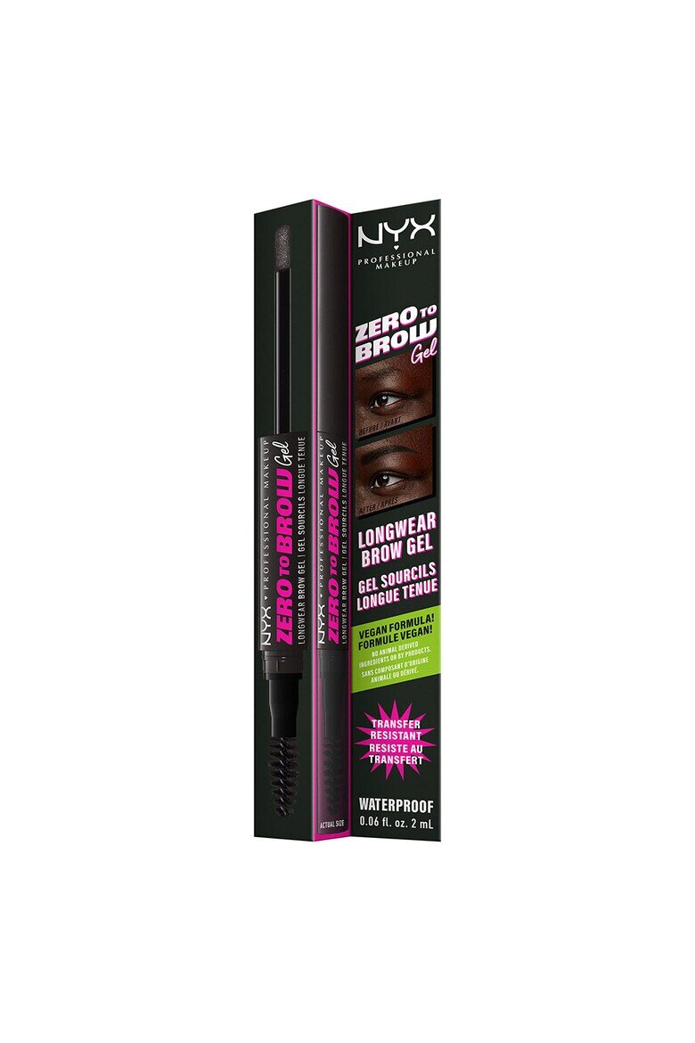 NYX Professional Makeup Гел за вежди NYX PM Zero to brow Black