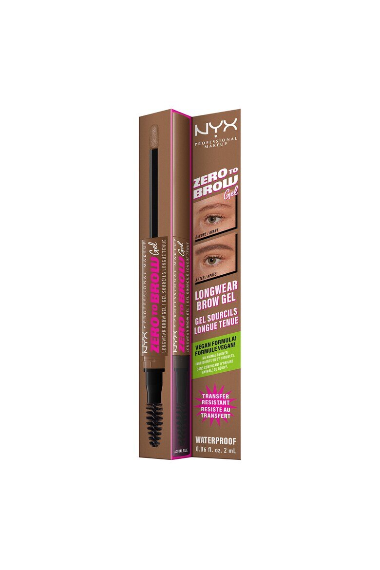 NYX Professional Makeup Гел за вежди NYX PM Zero to brow Taupe