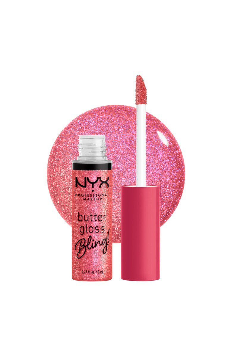 NYX Professional Makeup Гланц за устни NYX PM Buttergloss Bling! 01 Bring the Bling 8 мл She got money