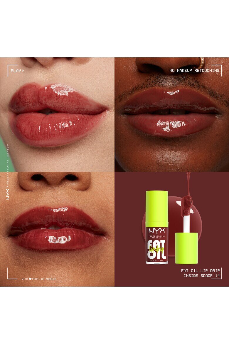 NYX Professional Makeup Гланц за устни NYX PM Fat Oil Lip Drip 09 Chillin Like a Villian 4.8 мл Inside Scoop