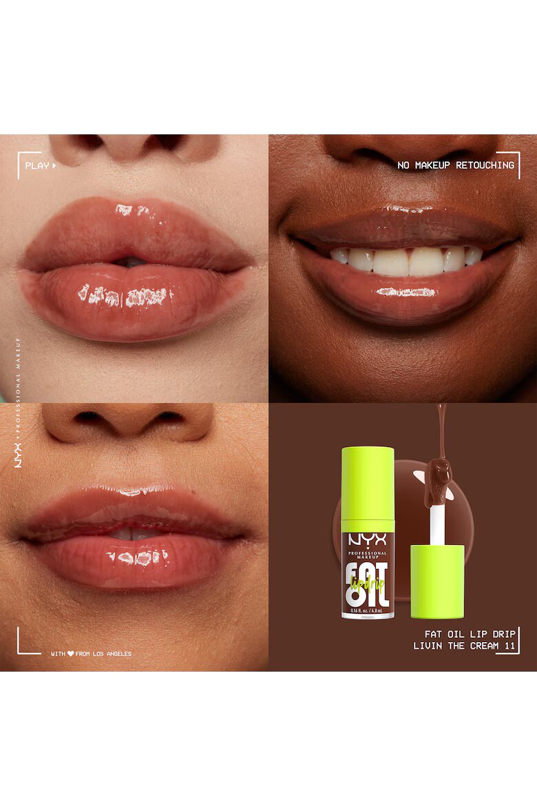 NYX Professional Makeup Гланц за устни NYX PM Fat Oil Lip Drip 09 Chillin Like a Villian 4.8 мл Livin the Cream