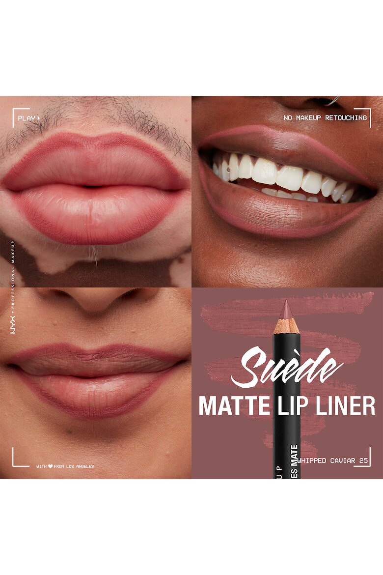 NYX Professional Makeup Молив за устни NYX PM Suede Matte 1 гр Whipped Caviar