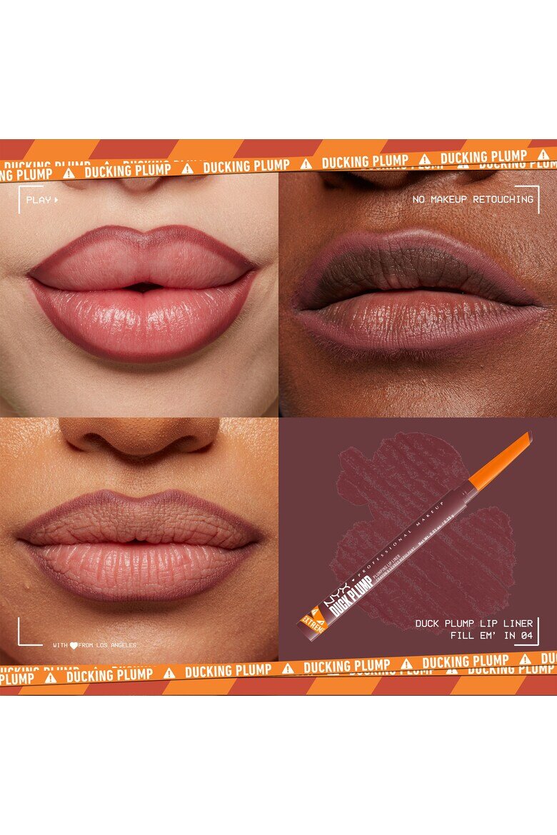 NYX Professional Makeup Молив за устни с увеличаващ ефект NYX PM Duck Plump 01 Ducking Clear 0.33 гр Fill Em'In