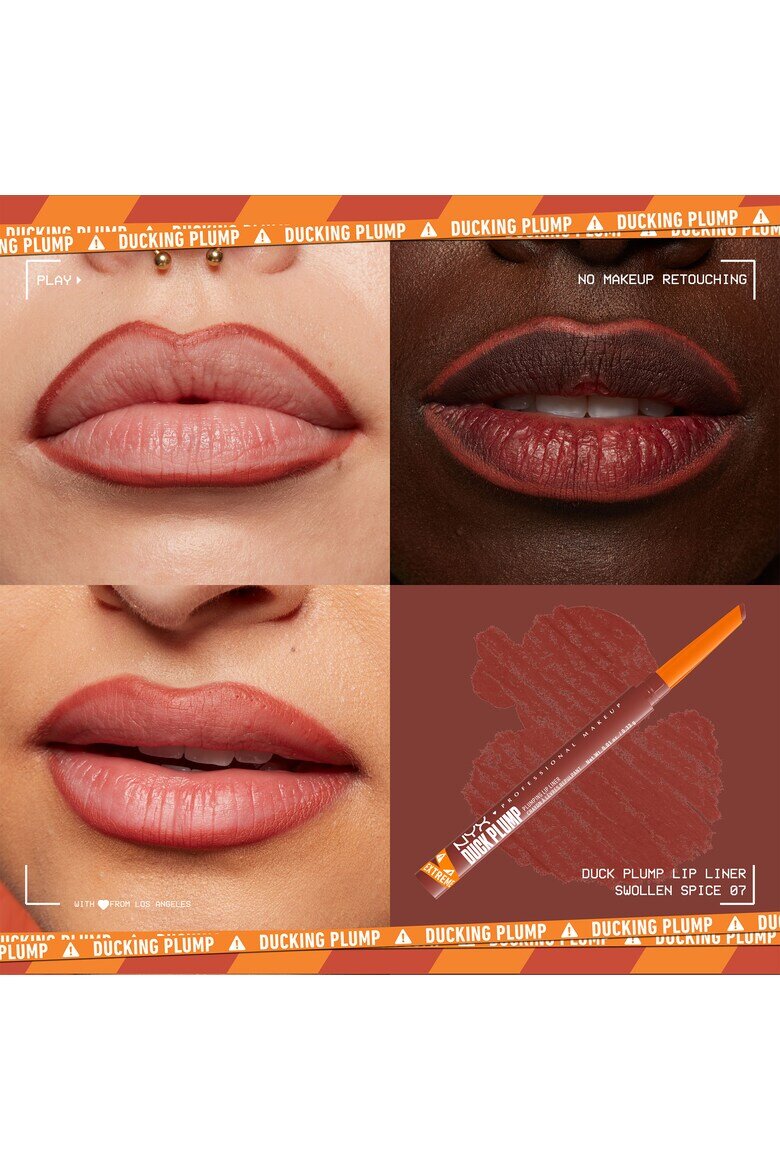 NYX Professional Makeup Молив за устни с увеличаващ ефект NYX PM Duck Plump 01 Ducking Clear 0.33 гр Swollen Spice