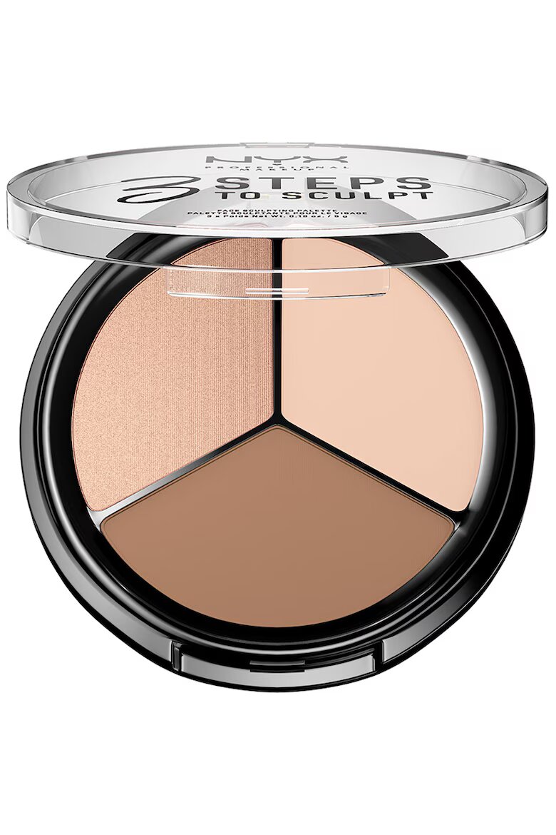 NYX Professional Makeup NYX PM 3 Steps to Sculpt палитра за озаряване и контуриране 15 g