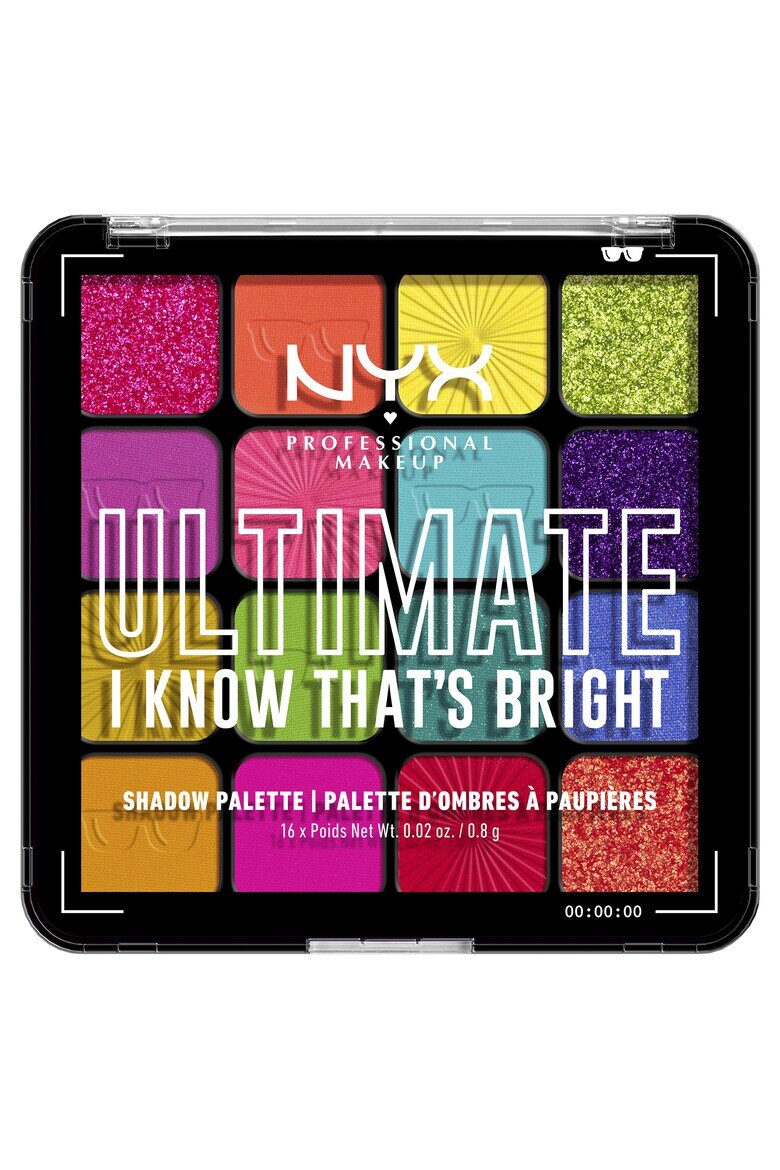 NYX Professional Makeup Палитра сенки за очи NYX PM Ultimate Shadow Palette 12.8 гр I Know That's Bright