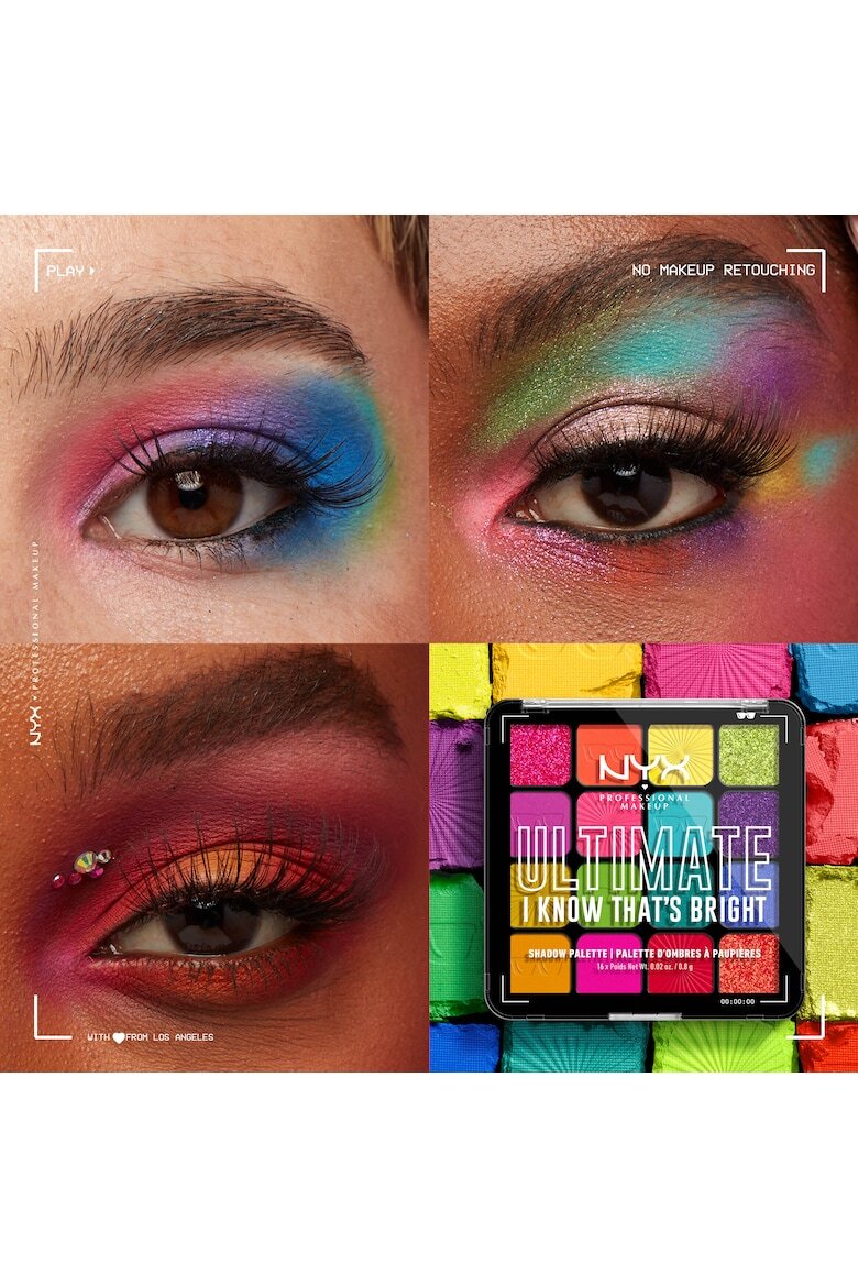 NYX Professional Makeup Палитра сенки за очи NYX PM Ultimate Shadow Palette 12.8 гр I Know That's Bright