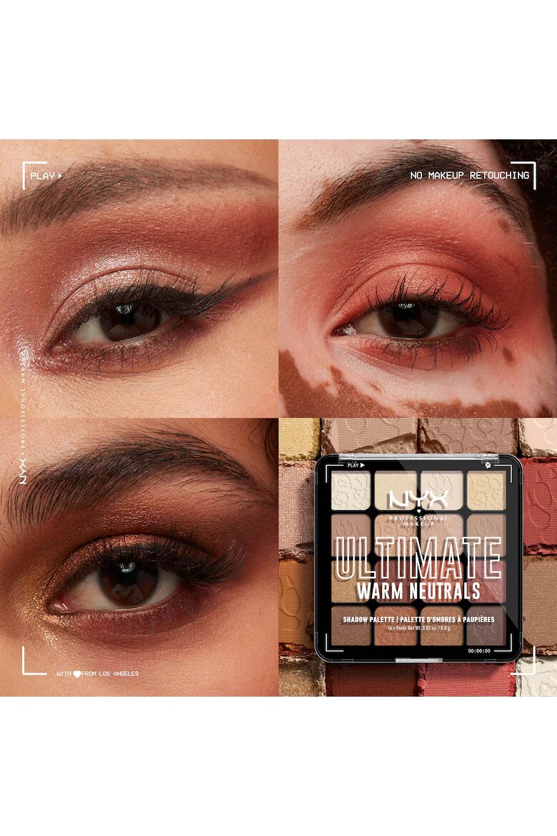 NYX Professional Makeup Палитра сенки за очи NYX PM Ultimate Shadow Palette 12.8 гр WARM NEUTRALS