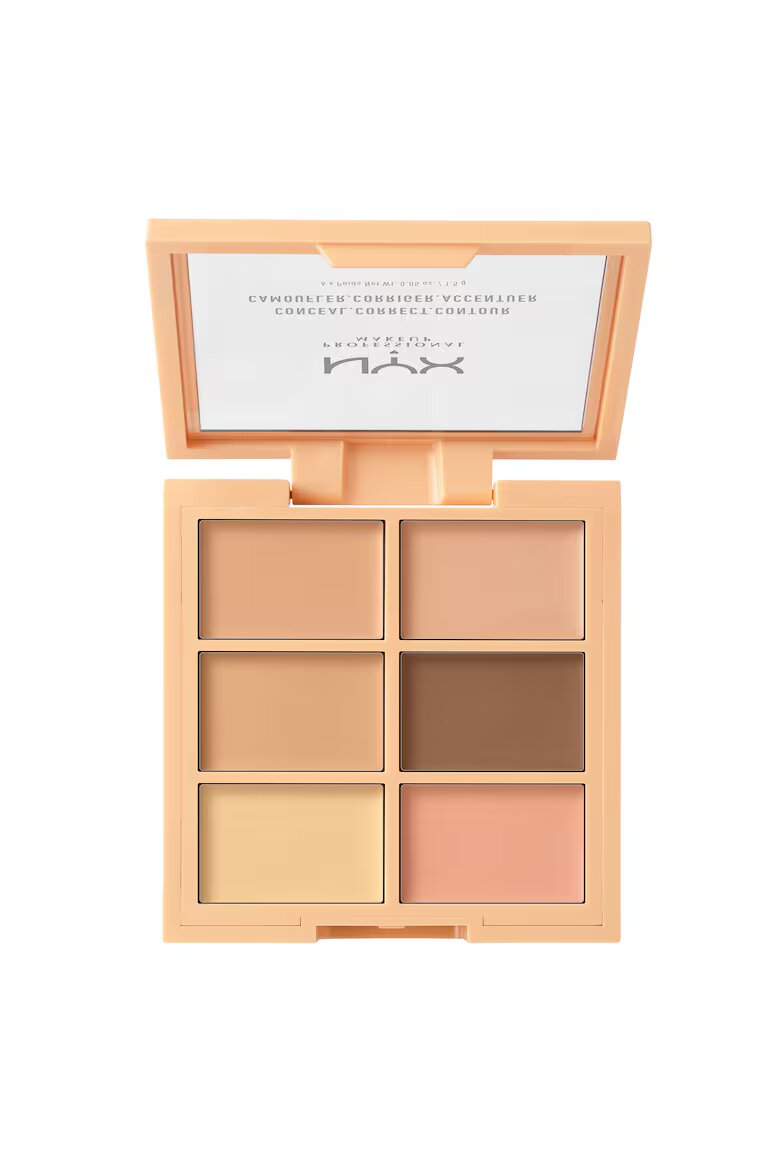 NYX Professional Makeup Палитра за коригиране и контуриране 3C Contour Correct and Conceal Palette 01 Light Кремообразна Наслагваща се 9 гр
