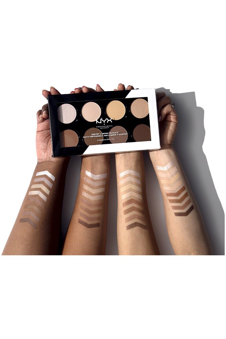 NYX Professional Makeup Палитра за скулптуриране NYX PM Highlight and Contour Pro Palette 21.6 гр