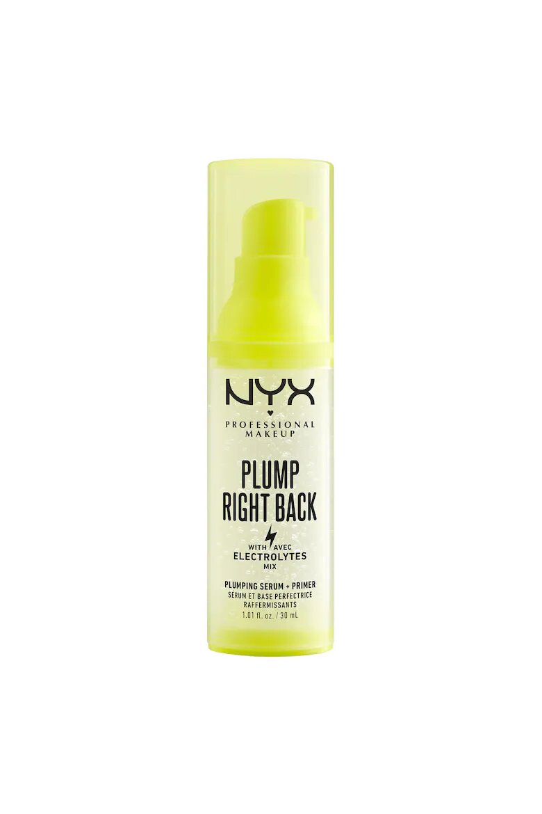 NYX Professional Makeup Серум и праймер за лице Plump Right Back Primer + Serum Хидратиращ Формулиран с електролити 30 мл