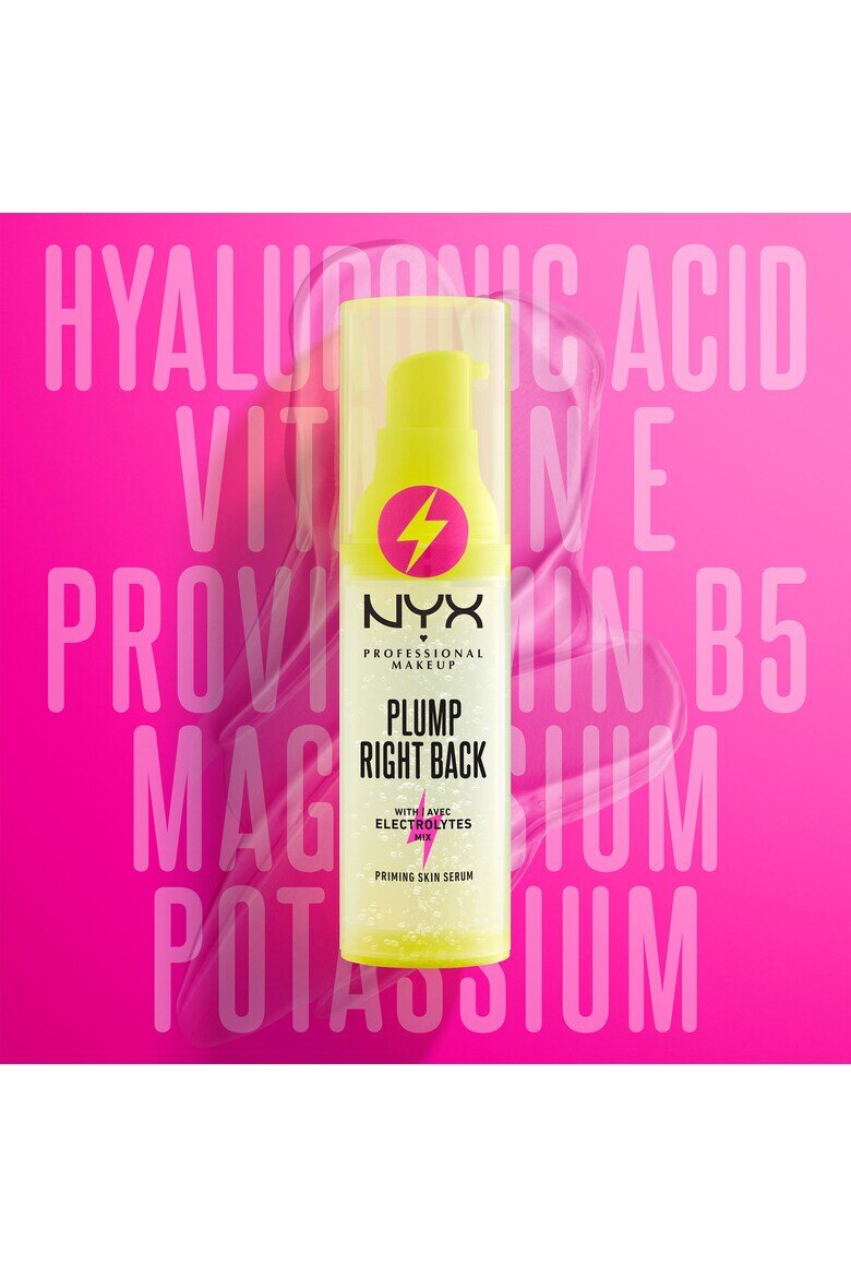 NYX Professional Makeup Серум и праймер за лице Plump Right Back Primer + Serum Хидратиращ Формулиран с електролити 30 мл