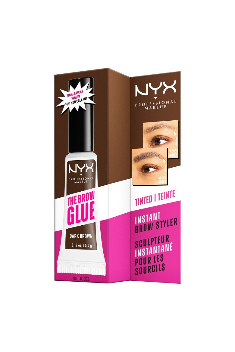 NYX Professional Makeup Спирала за фиксиране на вежди NYX PM Glue Stick Dark Brown