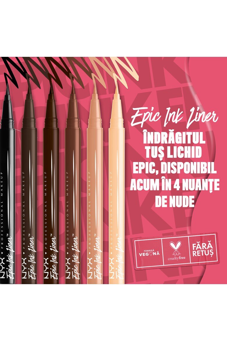 NYX Professional Makeup Течен молив за очи NYX PM Epic Ink Liner. Бежов
