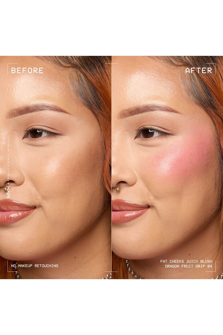 NYX Professional Makeup Течен руж Fat Cheeks Дълготраен до 12 часа Не избледнява 8 мл Dragon Fruit Drip