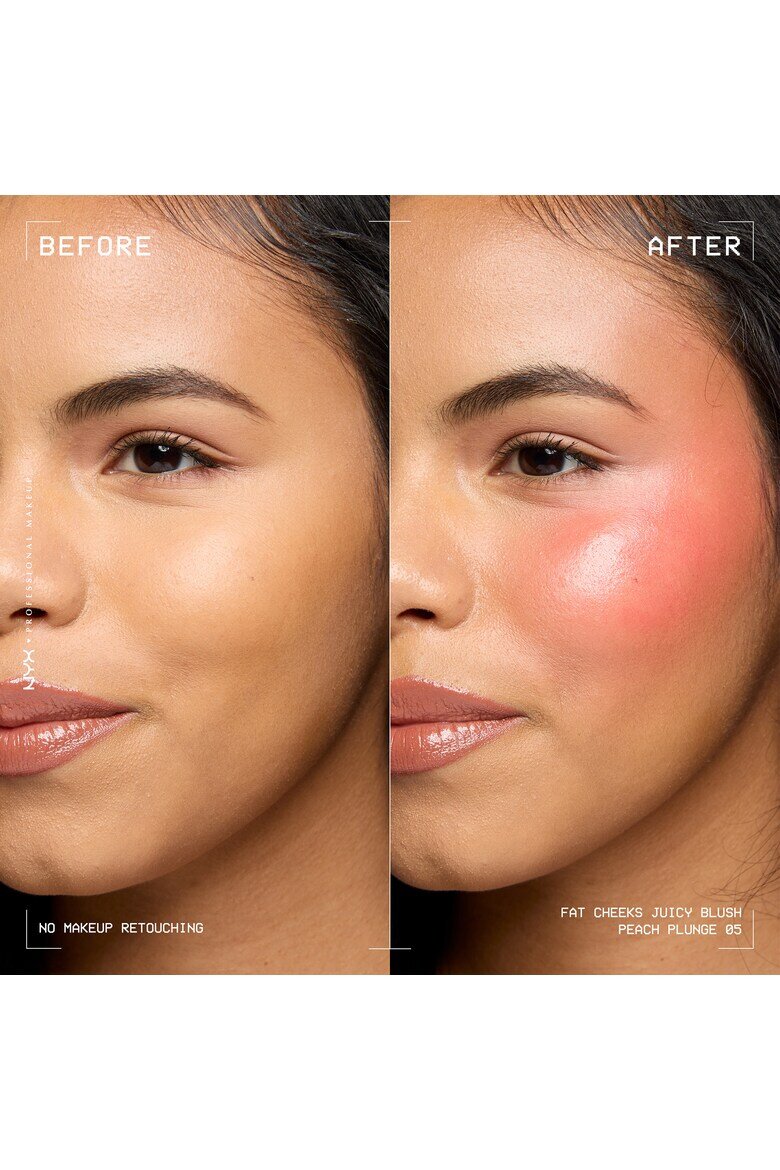 NYX Professional Makeup Течен руж Fat Cheeks Дълготраен до 12 часа Не избледнява 8 мл Peach Plunge