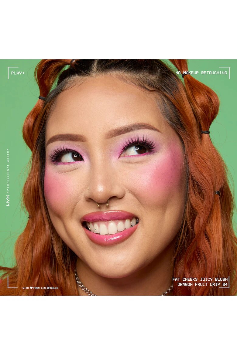 NYX Professional Makeup Течен руж Fat Cheeks Дълготраен до 12 часа Не избледнява 8 мл Peach Plunge