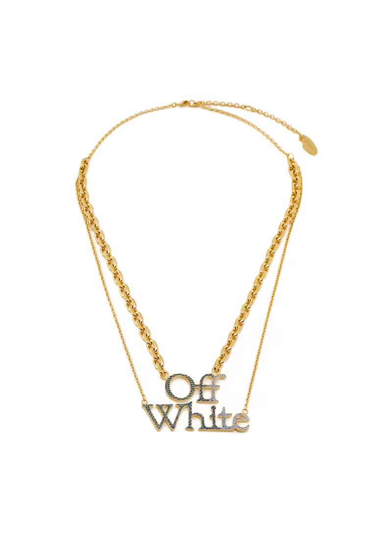 Off White Дамско колие многоцветно - синьо