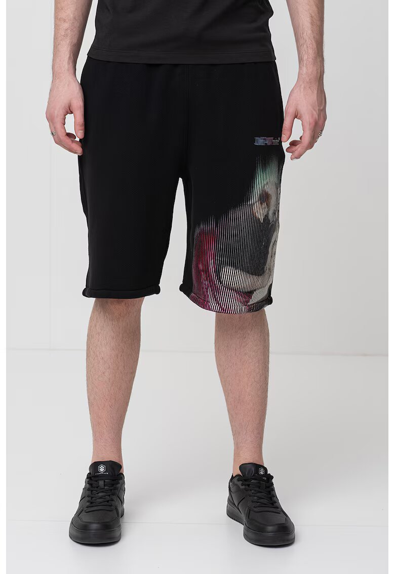 Off-White Къс спортен панталон с връзка - Зелен/Черен/Бежов