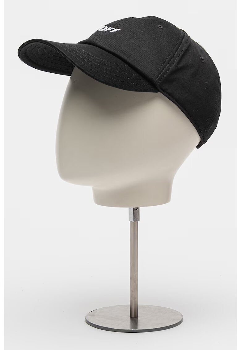 Off-White Памучна шапка с лого - Черен