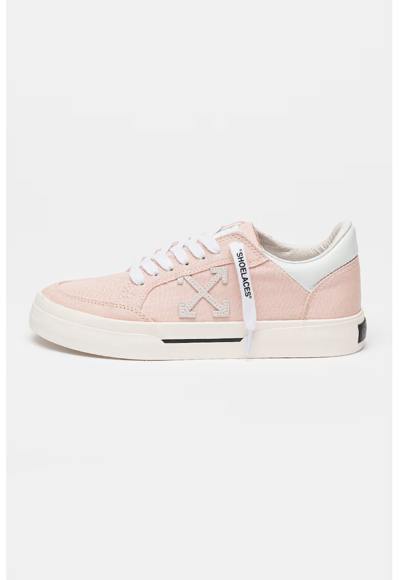 Off-White Платнени кецове Out Of Office - Мръснобял/Прашно розово