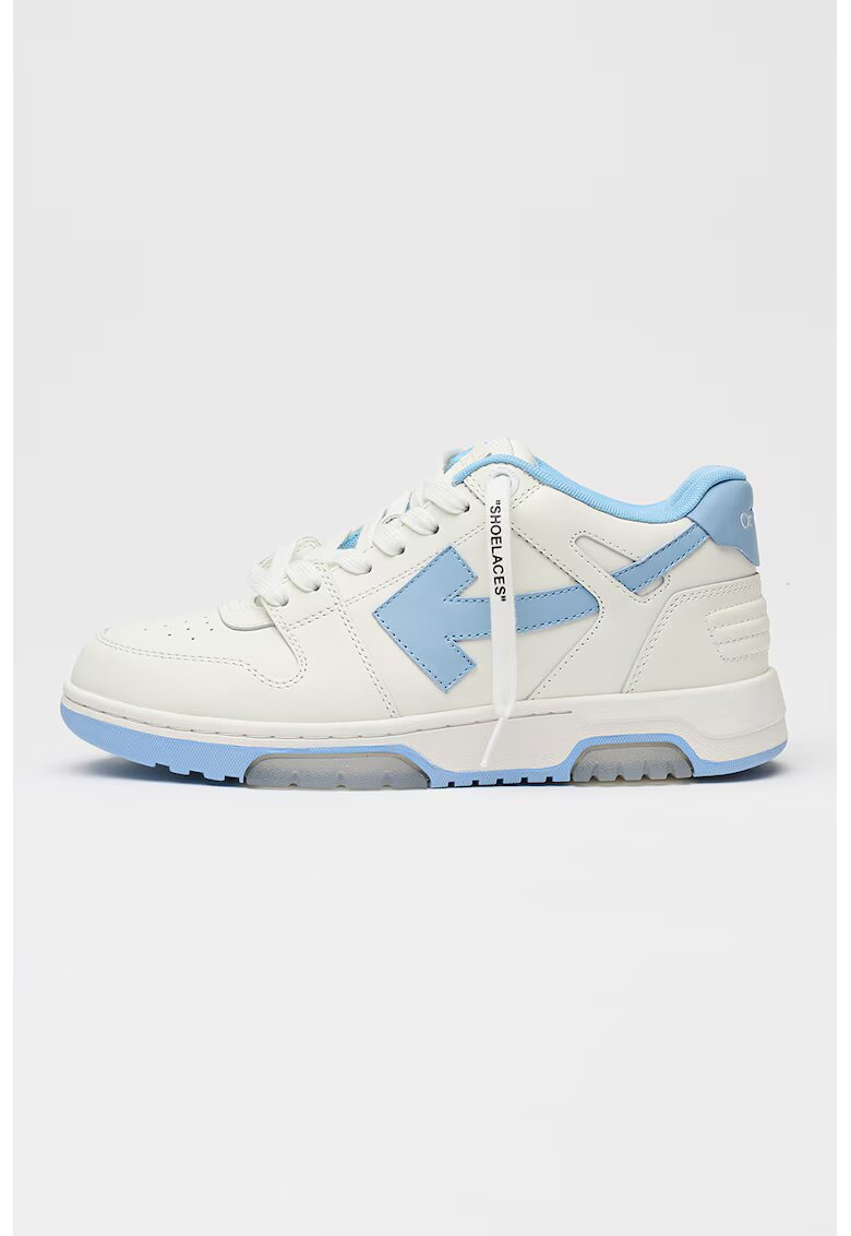 Off-White Спортни обувки от кожа и текстил - Бял/Син