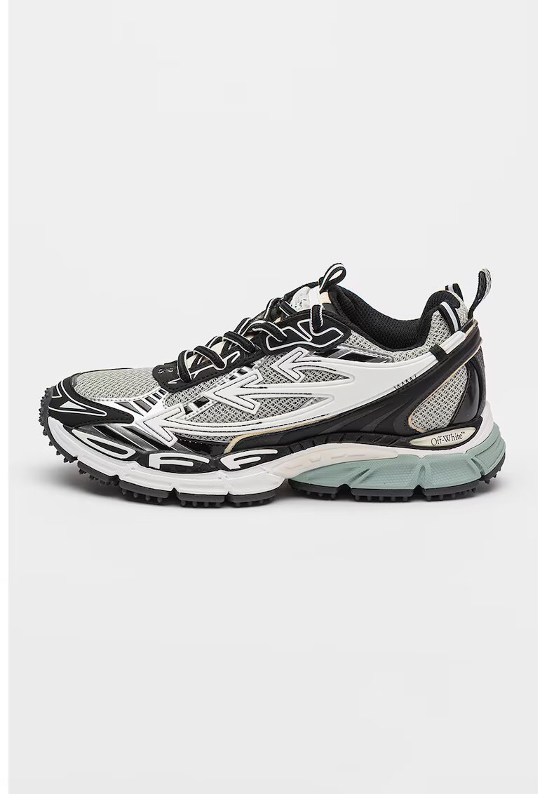 Off-White Спортни обувки с мрежести зони - Сив/Избеляло черно
