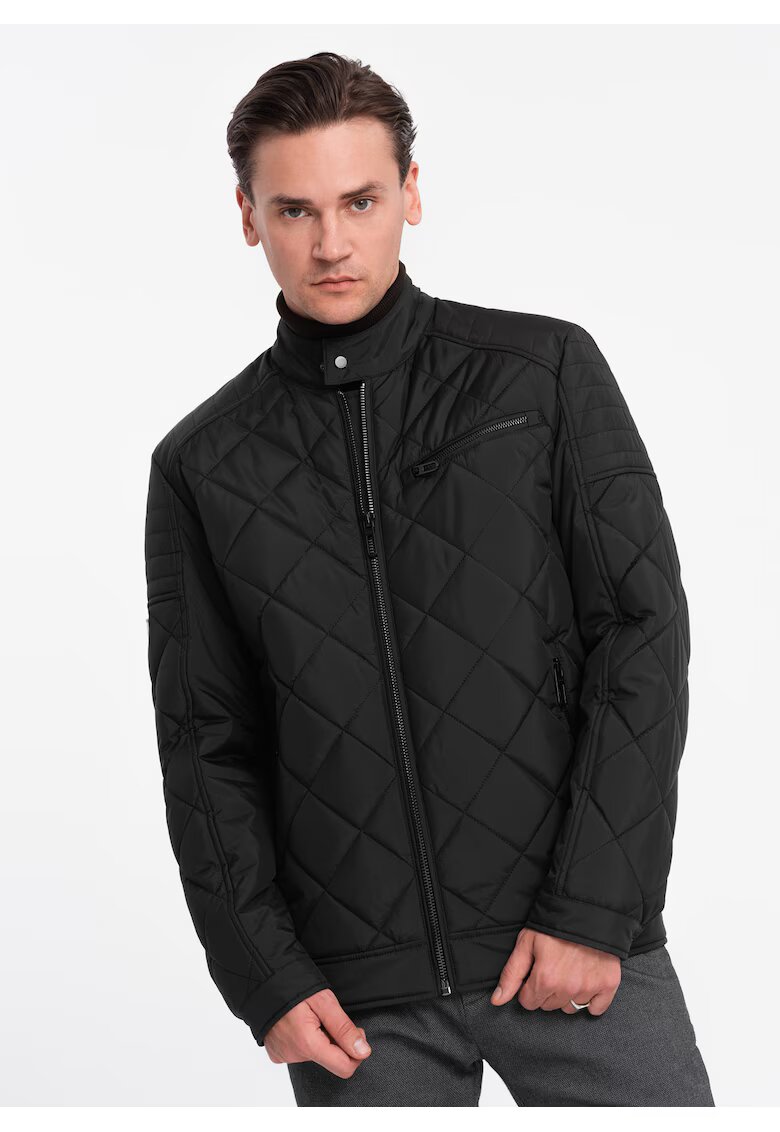 OMBRE Jacheta biker OM-JALP-22FW-006 - Мъже - С цип - Без качулка