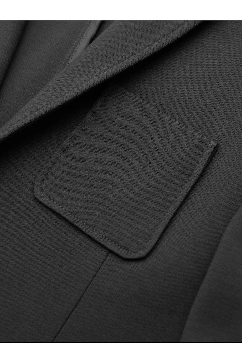 OMBRE Сако SLIM от плетена материя с фина текстура OM-BLZB-0101 Тъмно сиво Tъмносив