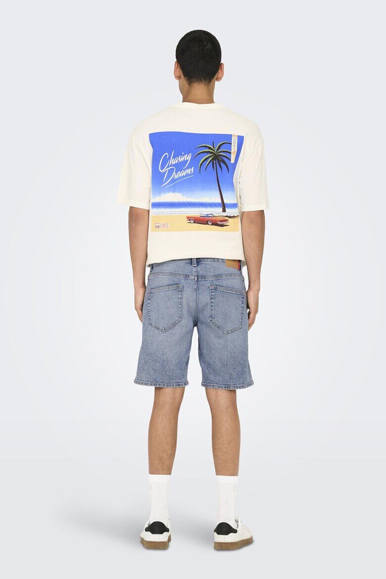 Only & Sons Къси дънки с джобове Пастелносин