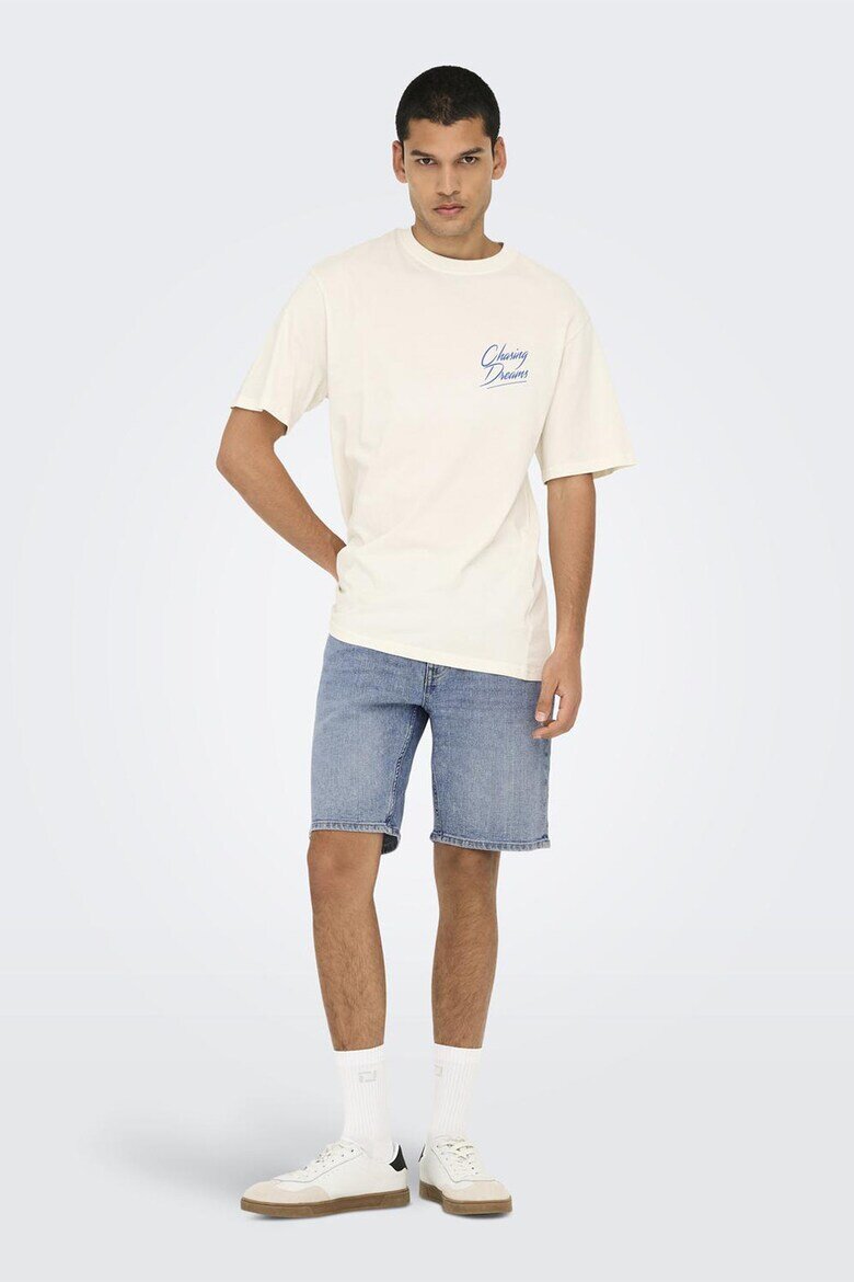 Only & Sons Къси дънки с джобове Пастелносин