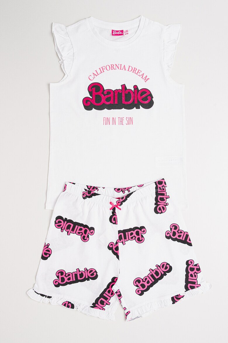 Original Marines Къса пижама с принт Barbie Черен/Светлорозов/Бял