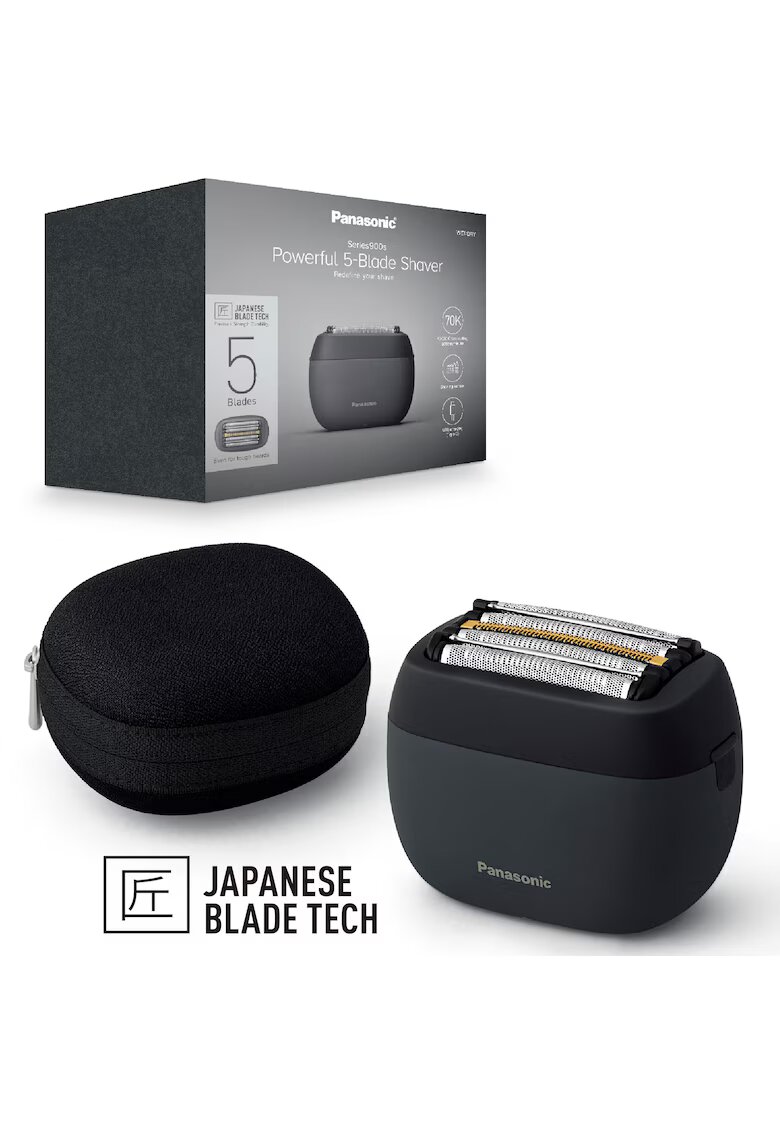 Panasonic Компактна самобръсначка Серия 900 с 5 ножчета - технология с японски ножчета - ултра-бърз линеен мотор - 50 мин. автономност Li-Ion - мокро и ...