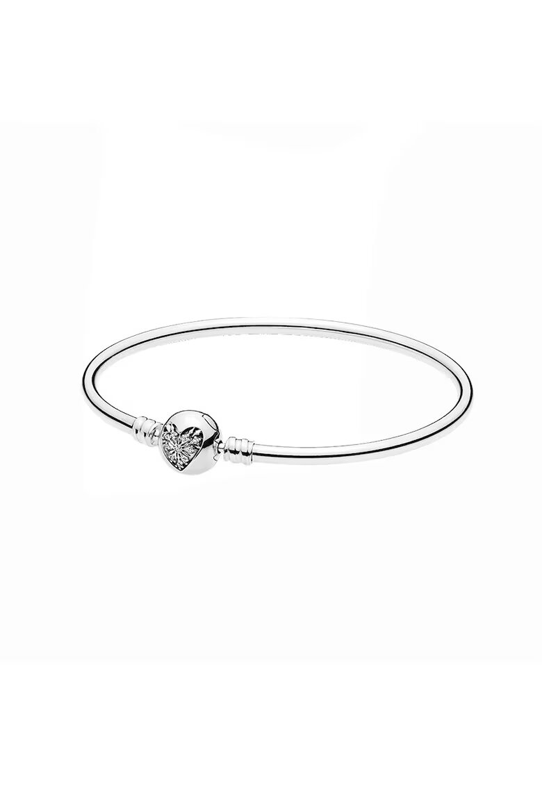 Pandora Фиксирана гривна със закопчалка сърце от Сребро 925 - 18см