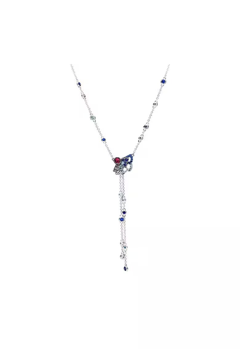Pandora Колие тип ветрило - кристал и цирконий - сребро 925 - 50см