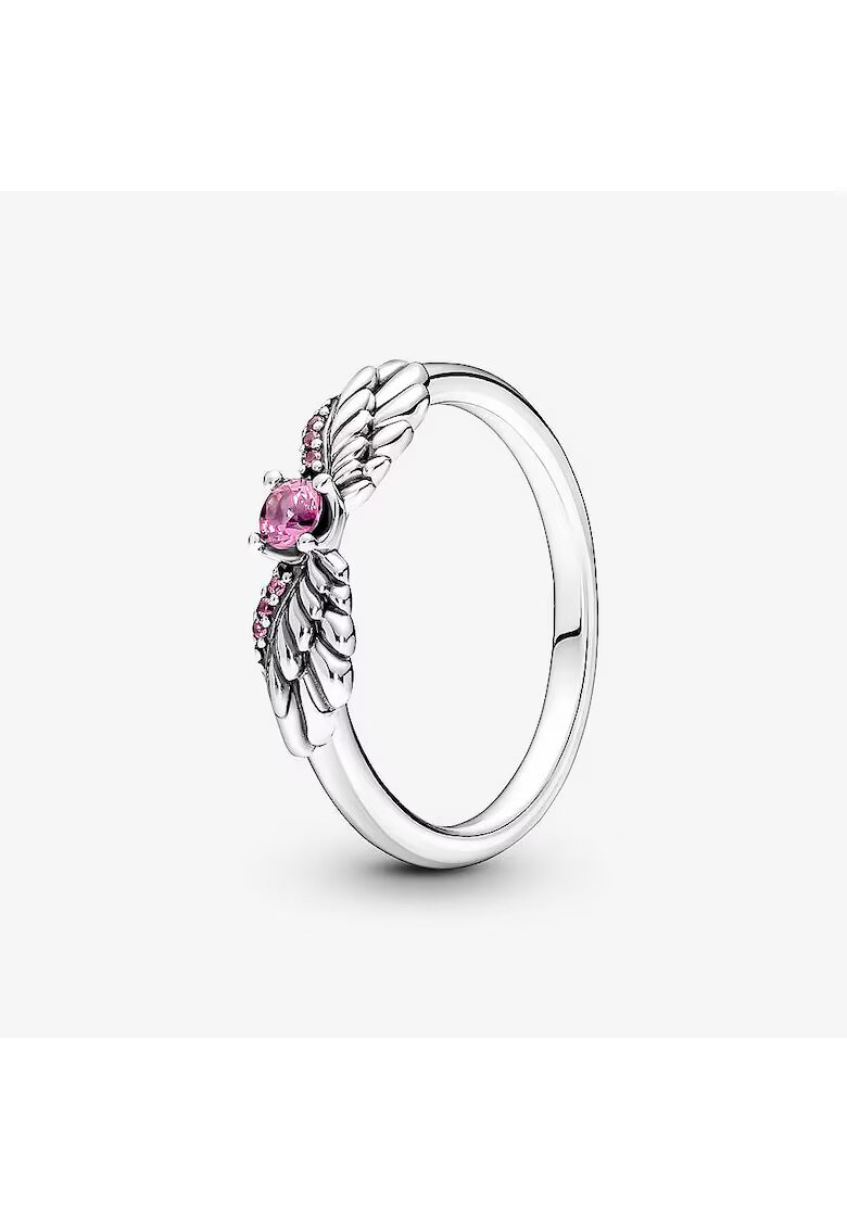 Pandora Пръстен тип Sparkling Розов Цирконий с ангелски крила от Сребро 925