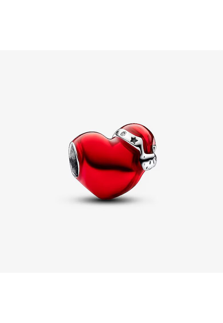 Pandora Висулка с червено сърце All I want for Christmas is Love - сребро 925