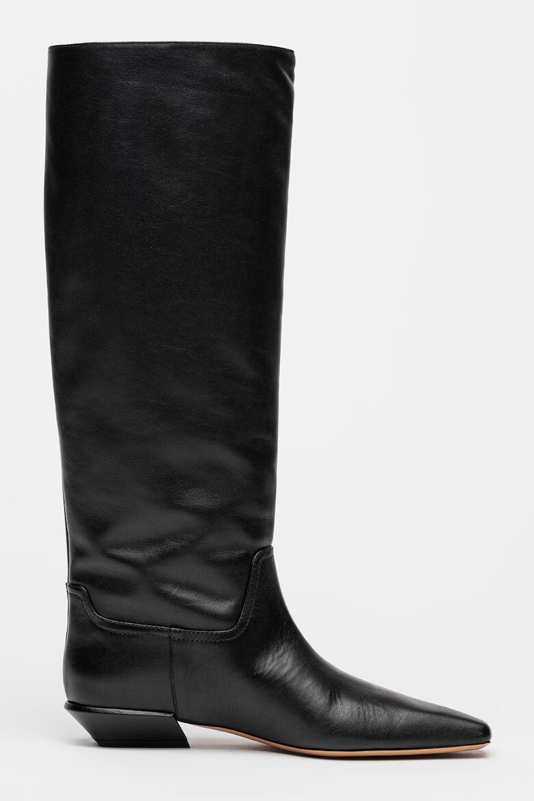 PARIS TEXAS Кожени ботуши до коляното Bettina Черен