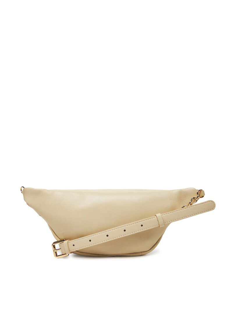 Patrizia Pepe Дамска чанта Off-White W119 - естествена кожа - 2 отделения - 30x15cm