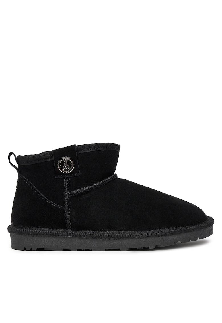 Patrizia Pepe Дамски slip-on боти за сняг - естествена кожа - черни