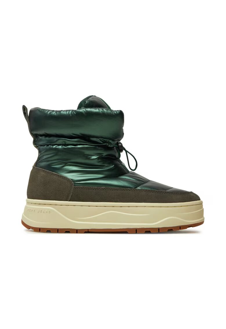 Pepe Jeans Ботуши за сняг PLS50554 Green - Естествена кожа
