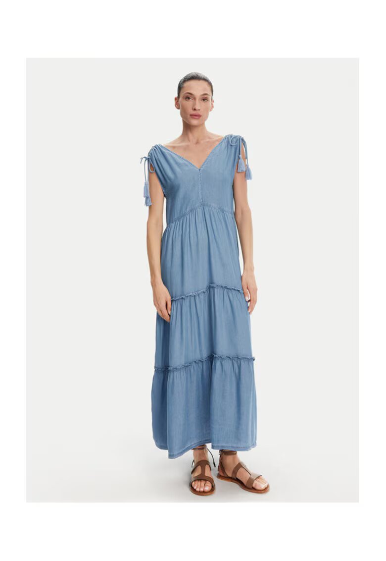 Pepe Jeans Дамска рокля PL953664 - лиосел - XL INTL - синя