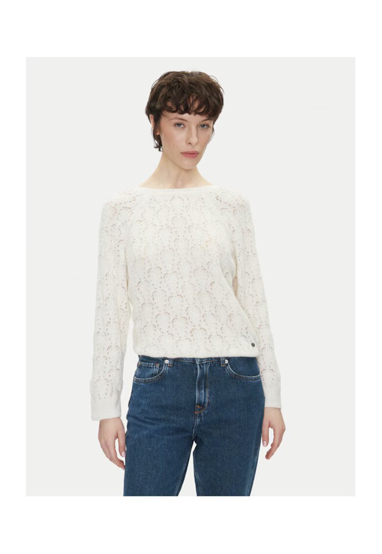 Pepe Jeans Дамски пуловер PL702239 - Полиамид/Вълна - Екрю - Екрю