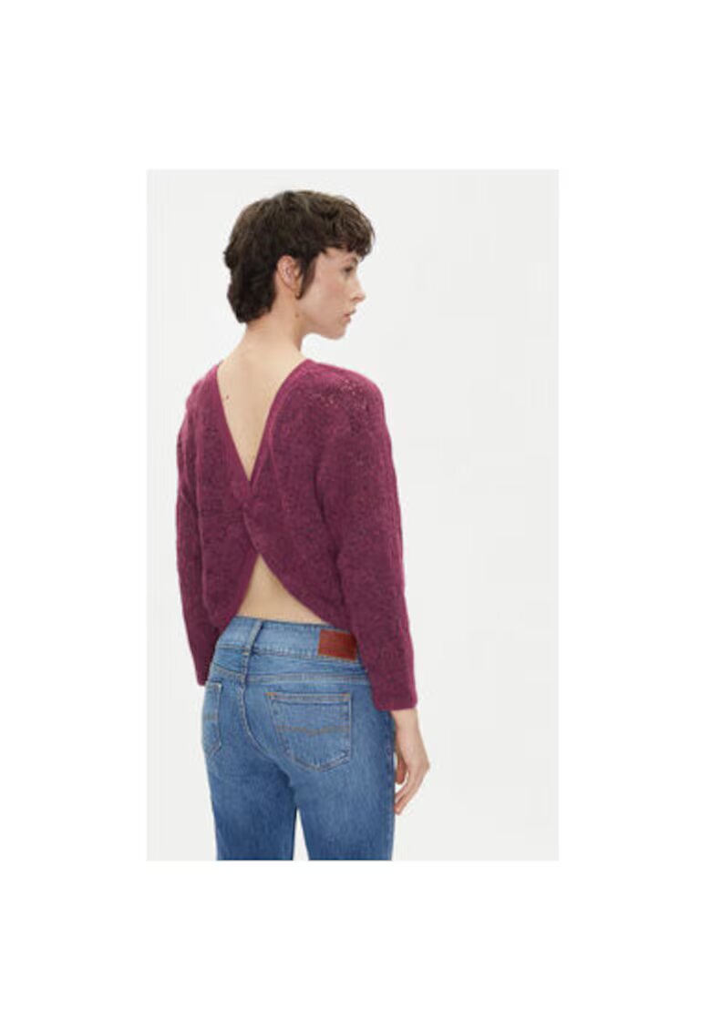 Pepe Jeans Дамски пуловер PL702239 - Полиамид/Вълна - Розов