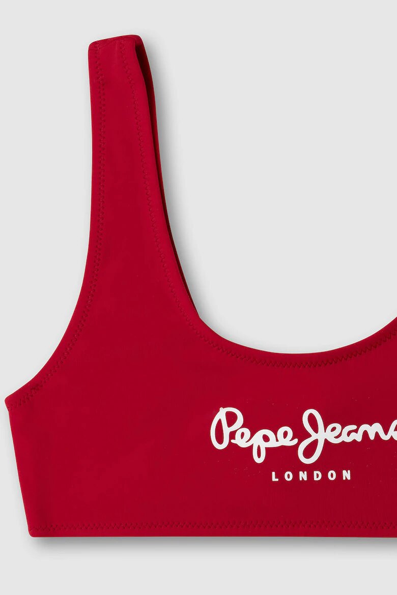 Pepe Jeans London Бански от две части с лого Аленочервен