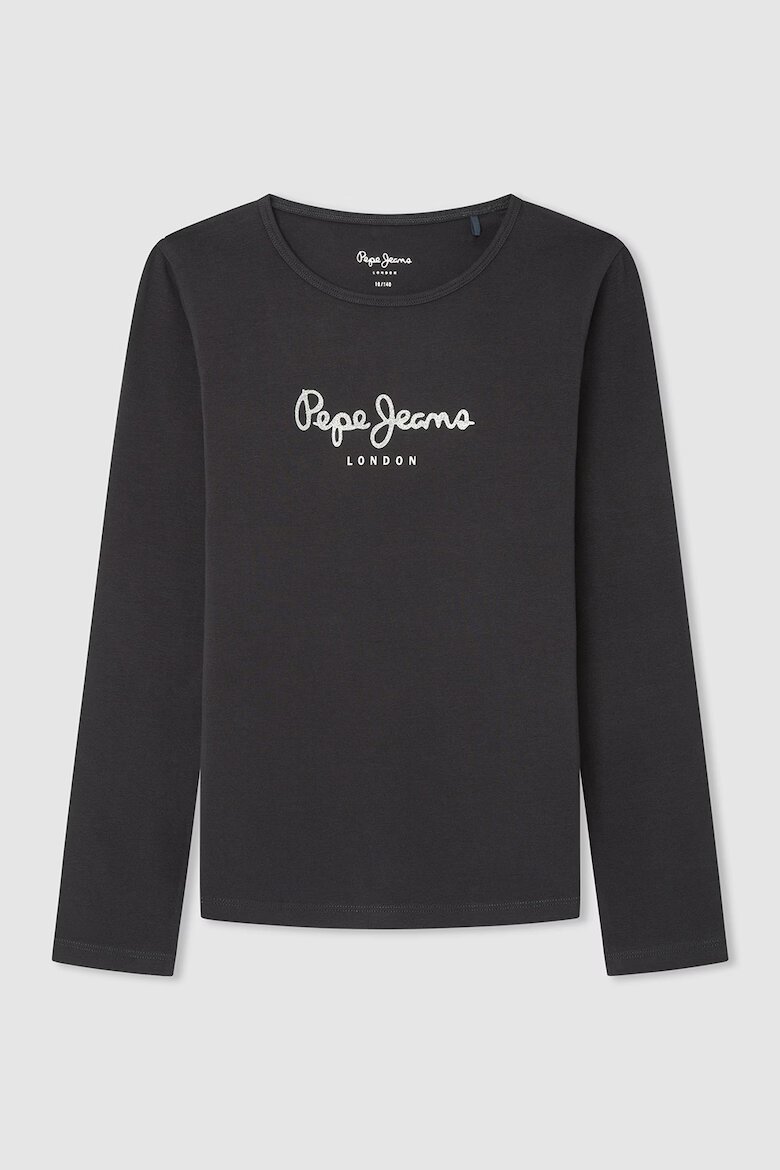 Pepe Jeans London Блуза Hana с лого Черен