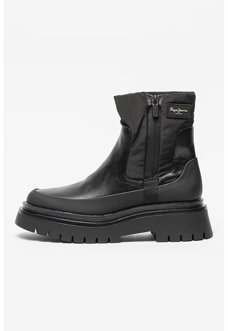 Pepe Jeans London Боти Queen Chelsea от еко кожа с текстил