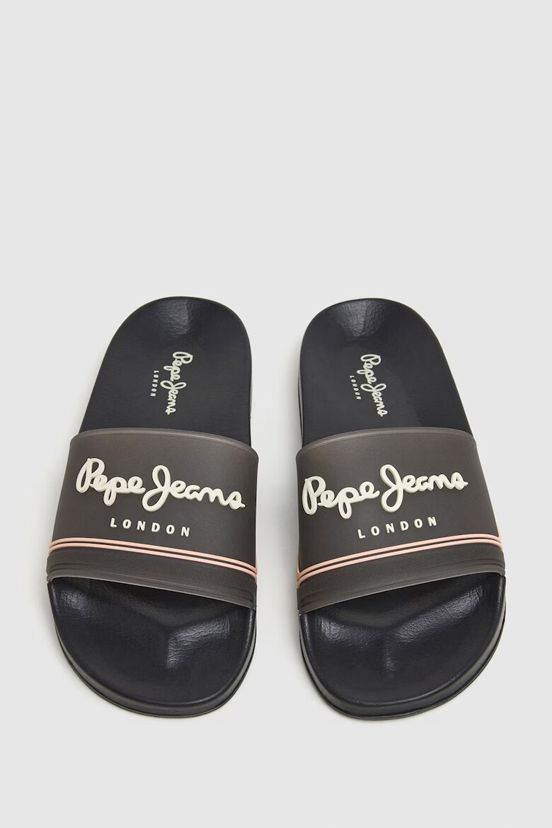 Pepe Jeans London Чехли с лого Черен