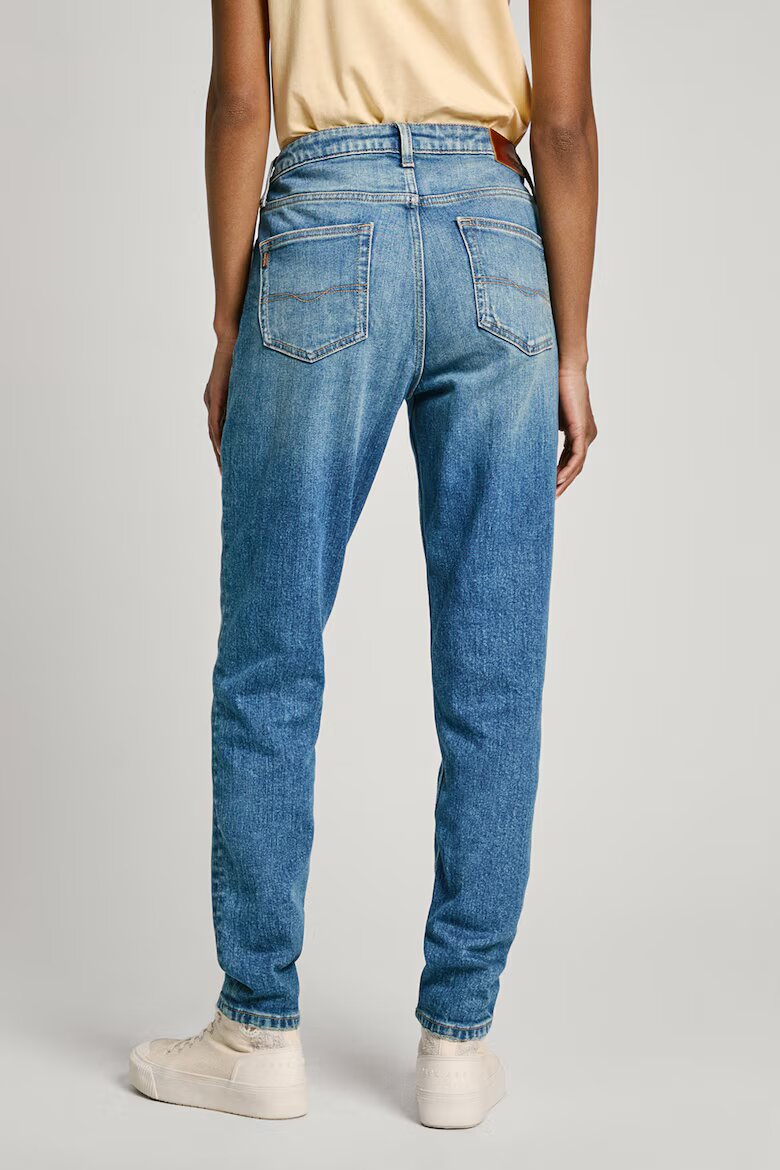 Pepe Jeans London Дънки с висока талия Светлосин