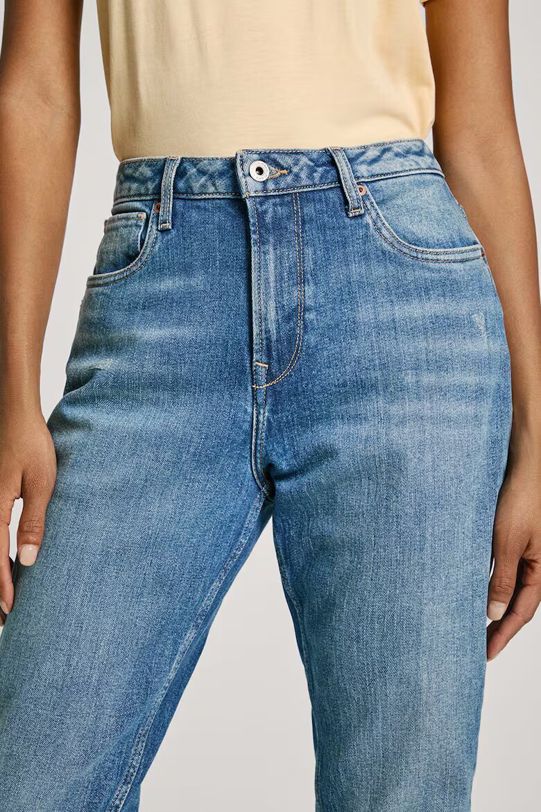 Pepe Jeans London Дънки с висока талия Светлосин